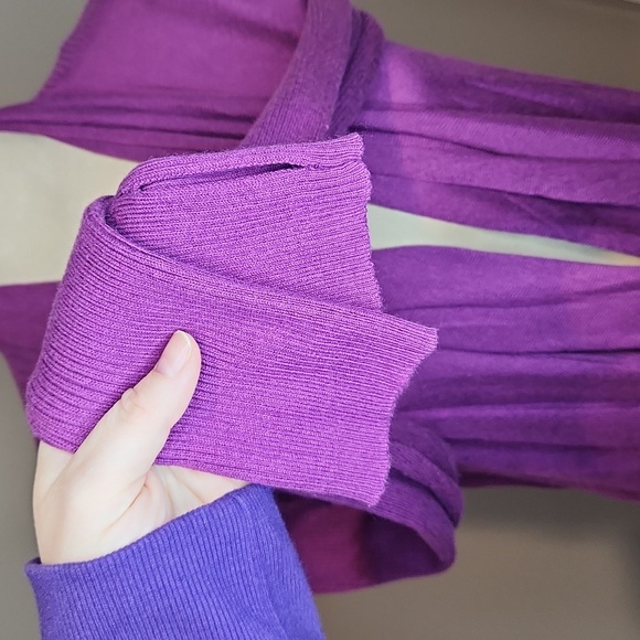 Lululemon purple Universal Wrap Draped Waterfall Open Front Cardigan - Picture 6 of 8